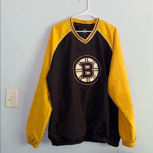 Bruins crew neck pullover windbreaker